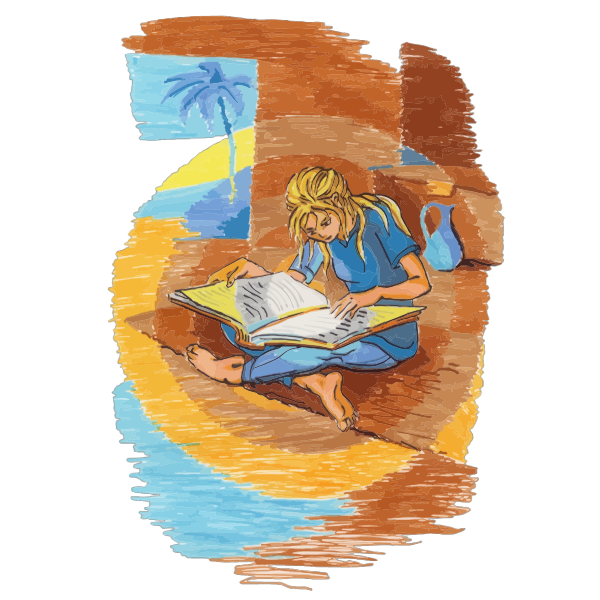 SVG Lady reading