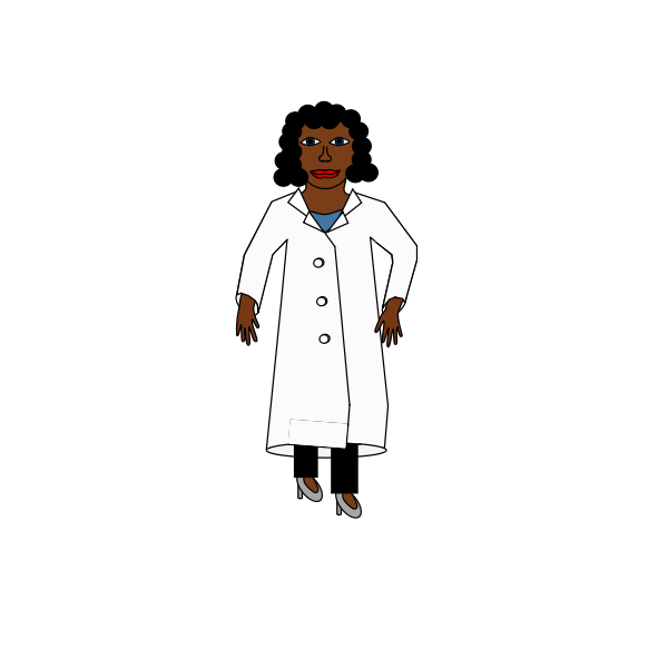 SVG Lady scientist in heels vector image
