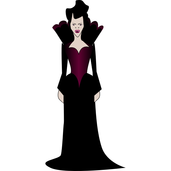 SVG Lady vampire vector illustration