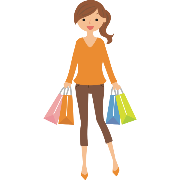 SVG Lady with bags