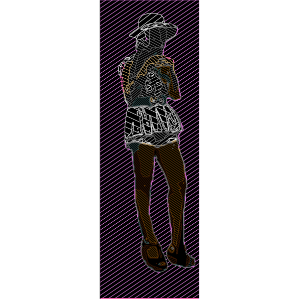 SVG Lady with hat vector image