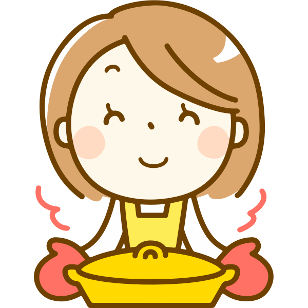 SVG Lady with hot dinner dish