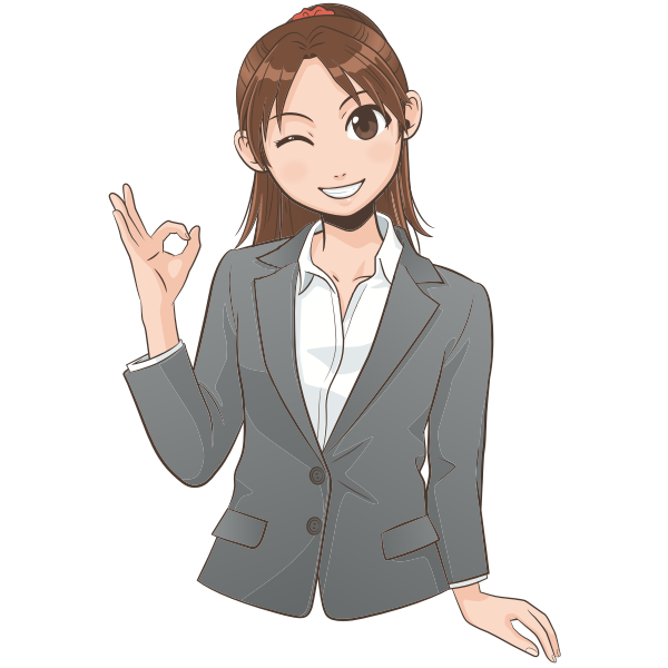 SVG Lady with OK gesture