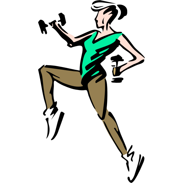 SVG Lady working out with weights