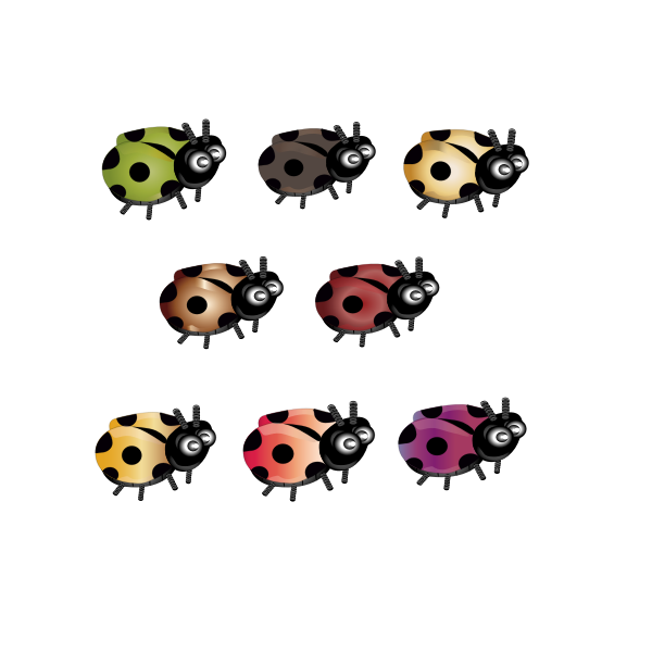 SVG LADYBUG 8 COLORS