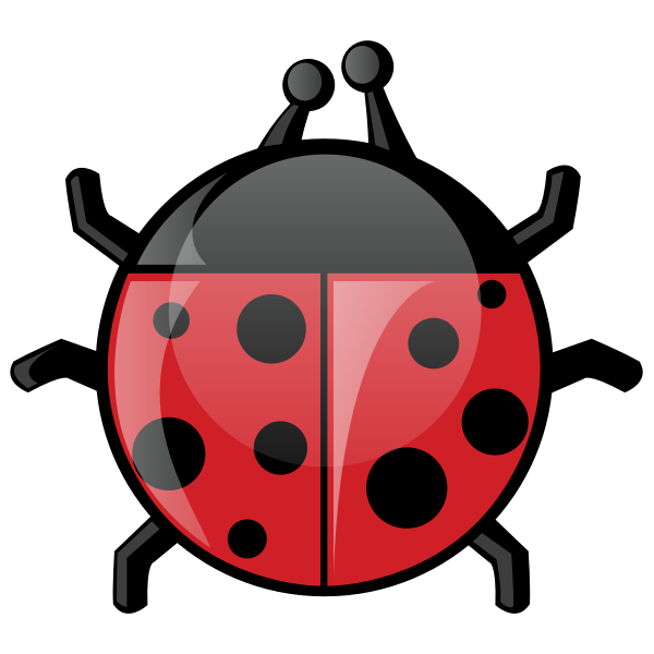 SVG Ladybug in cartoon style