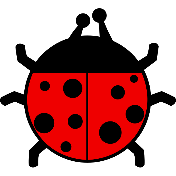 SVG Ladybug in flat colors