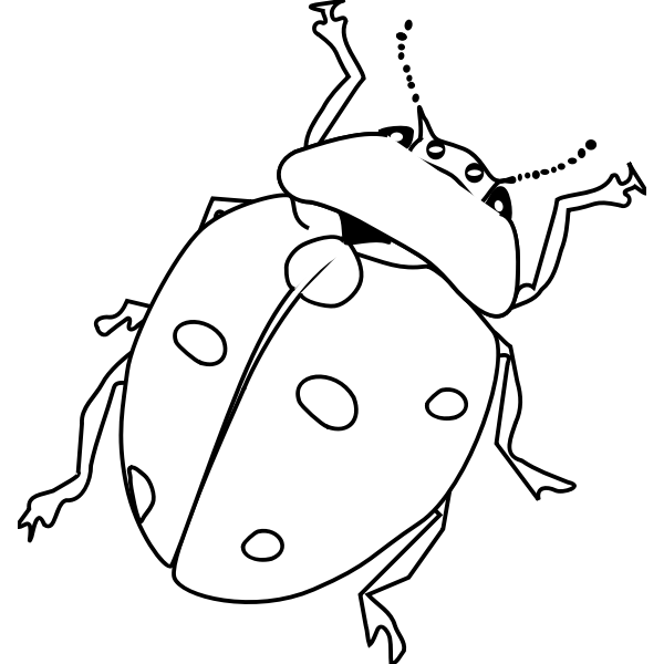 SVG Ladybug line art vector drawing