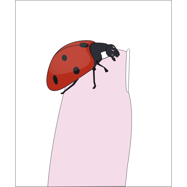 SVG Ladybug on fingertip