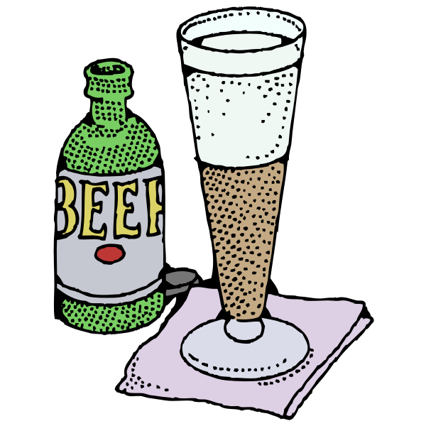 SVG lager beer and glass