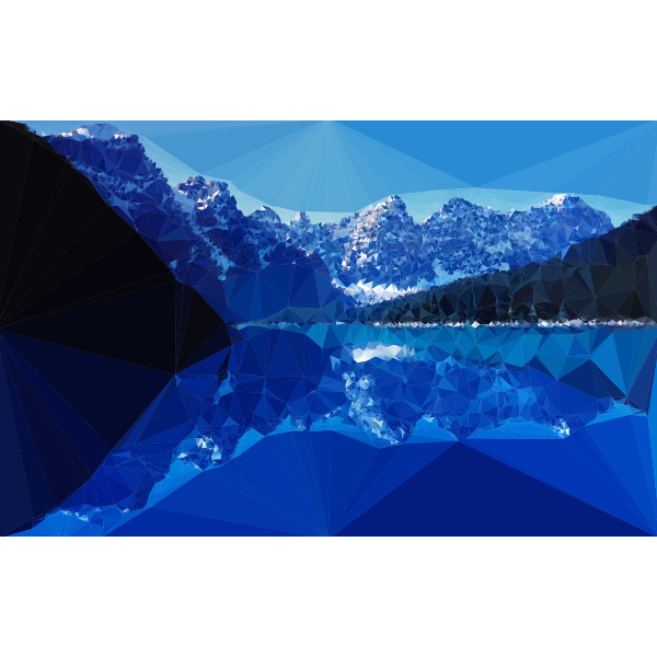 SVG Lake in sunset