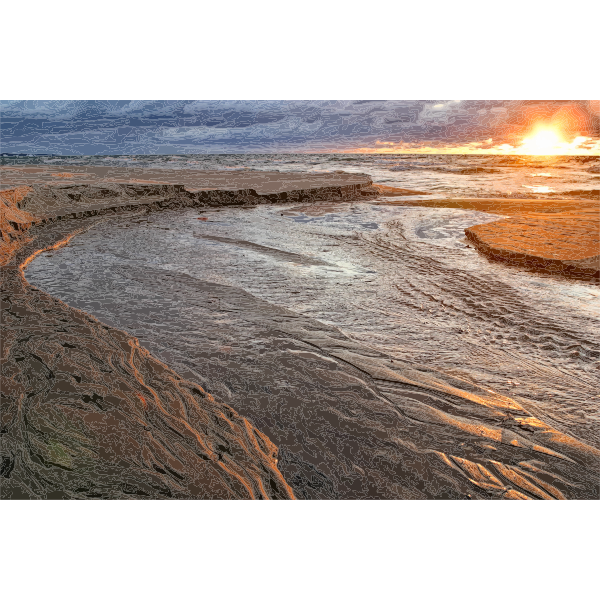 SVG Lake Michigan Sunset