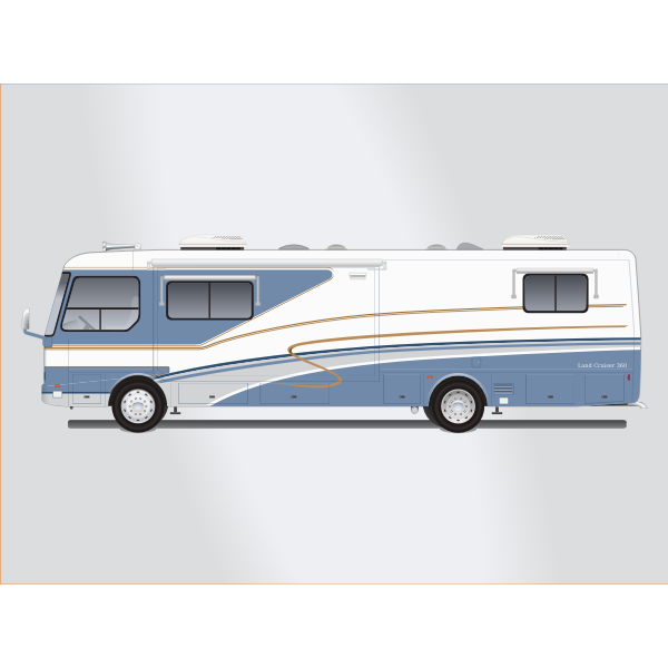SVG Land yacht motorhome bus vector image