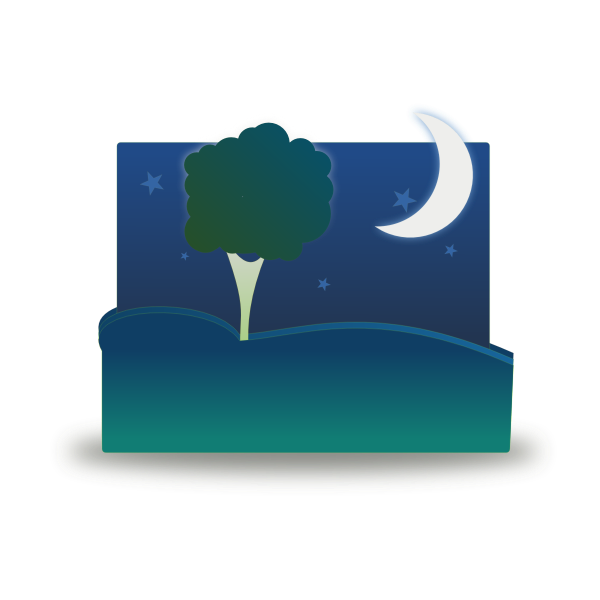 SVG Landscape by night