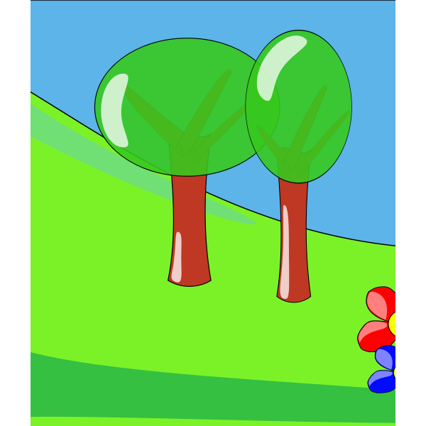 SVG Landscape near the river