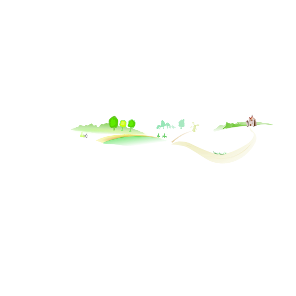 SVG Landscape view with two silhouettes vector clip art