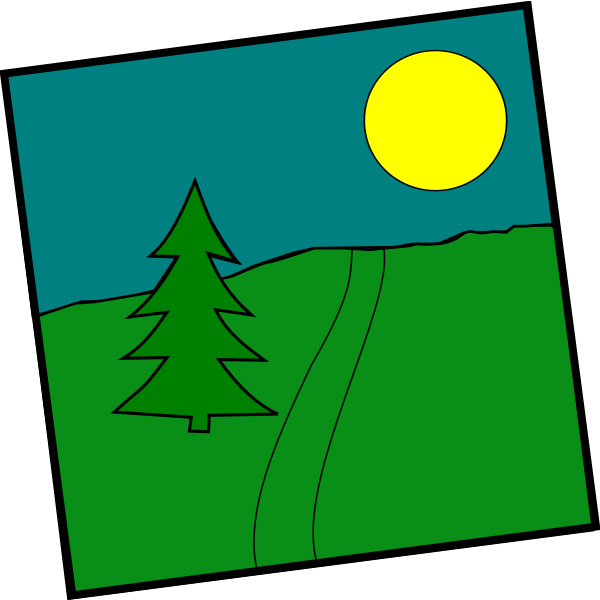 SVG Landscape With A Picea