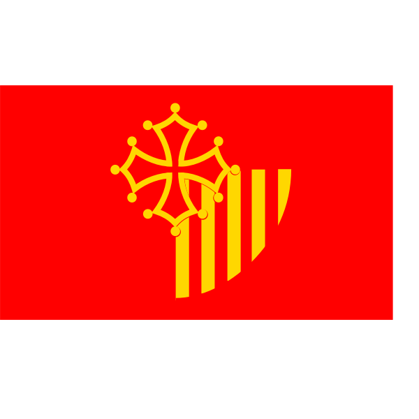SVG Languedoc region flag vector clip art