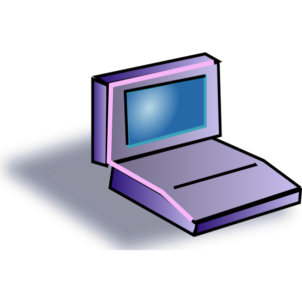 SVG Laptop cartoon icon vector image