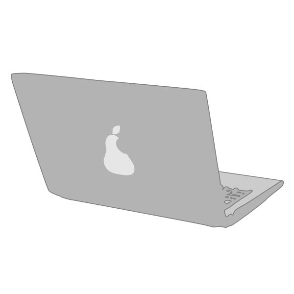 SVG Laptop from real vector illustration