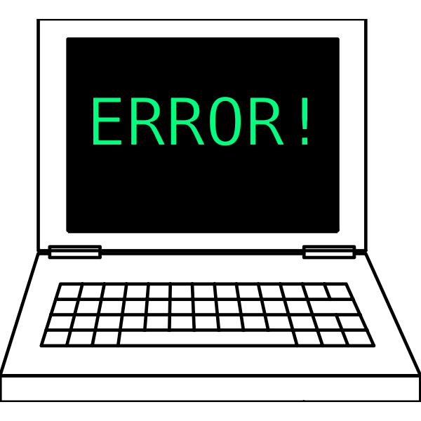 SVG Laptop with error