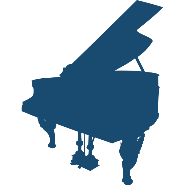 SVG Large piano silhouette vector image