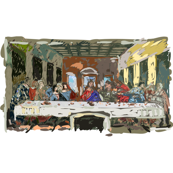 SVG Last supper vector illustration