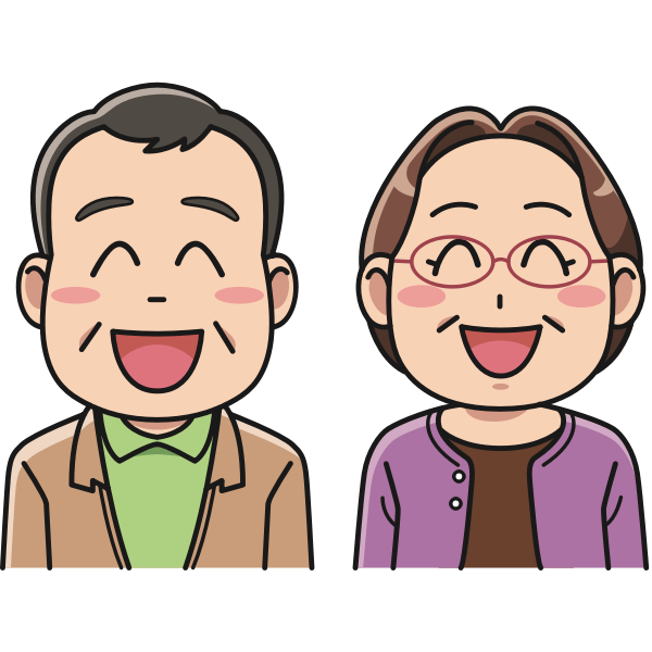 SVG Laughing animated couple