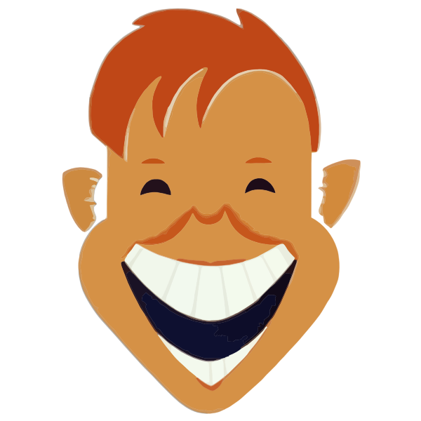 SVG Laughing boy039s face