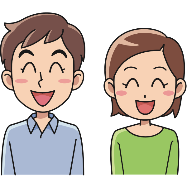 SVG Laughing cartoon couple