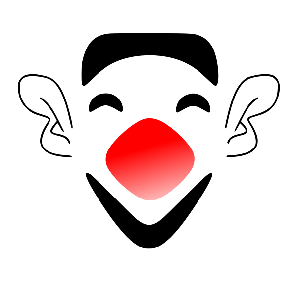 SVG Laughing clown face