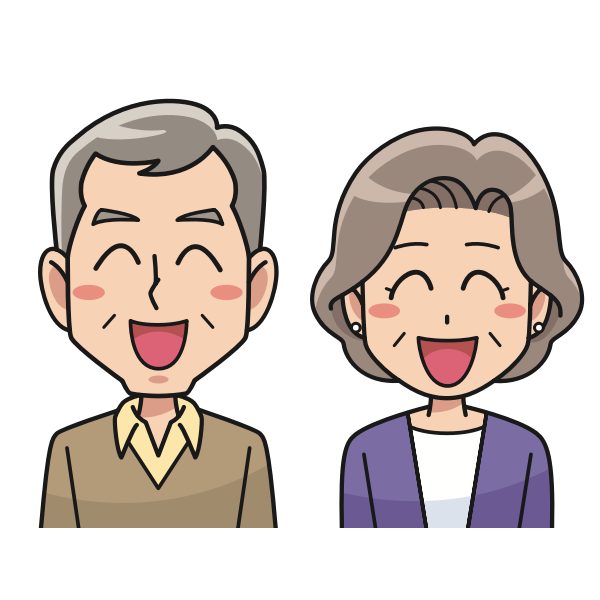 SVG Laughing couple cartoon style