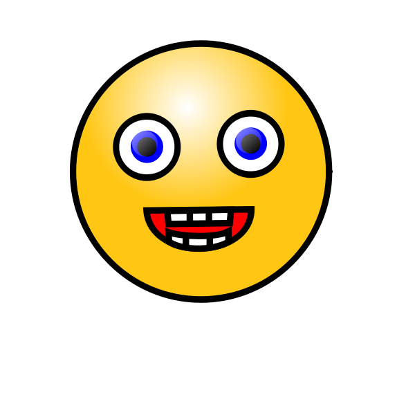 SVG Laughing face emoticon vector image