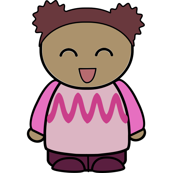 SVG Laughing girl