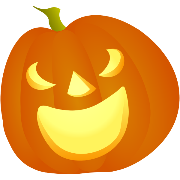 SVG Laughing Halloween pumpkin vector illustration
