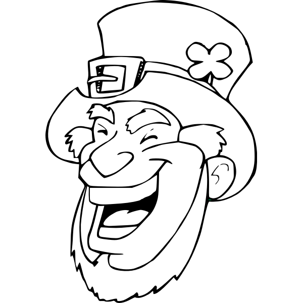 SVG Laughing leprechaun image