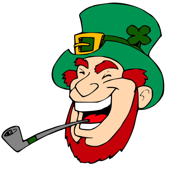 SVG Laughing leprechaun vector image