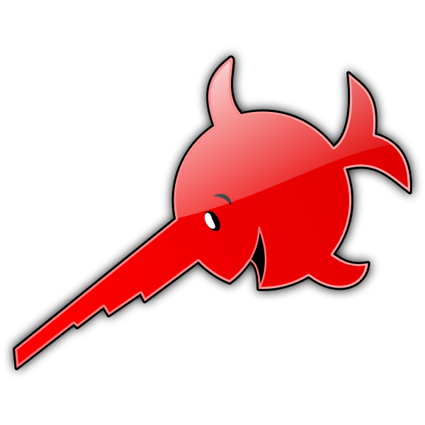 SVG Laughing swordfish vector illustration