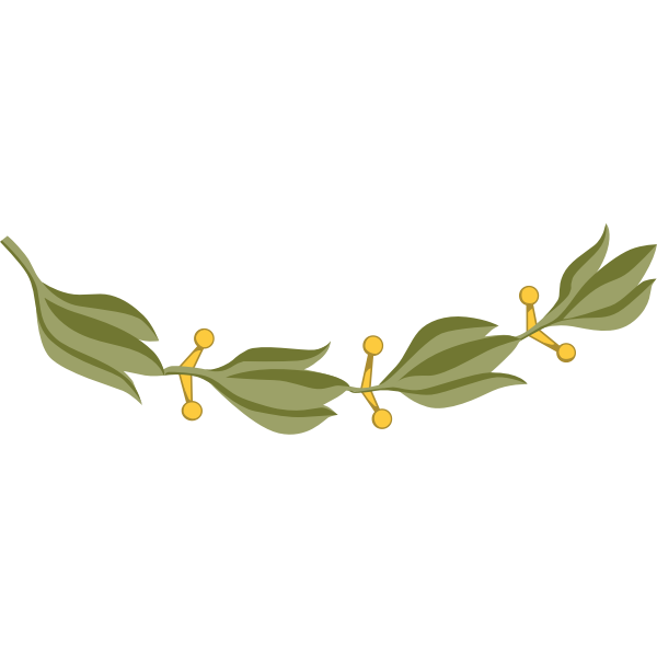 SVG Laurel branch with yellow berries