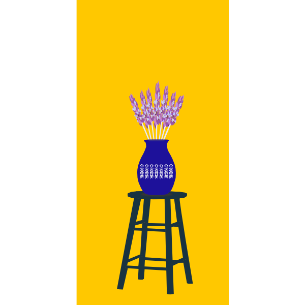 SVG lavender in bluevase