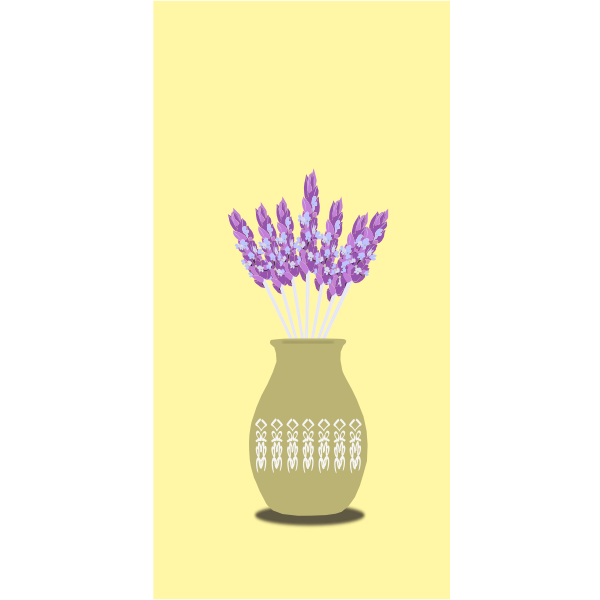 SVG lavender in vase remix