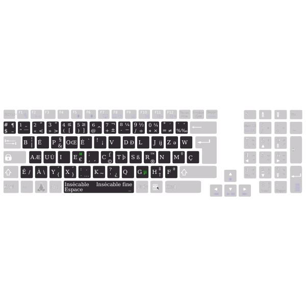 SVG Layout bpo keyboard Asus K93SM