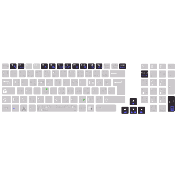 SVG Layout function keys with bpo keyboard Asus K93SM