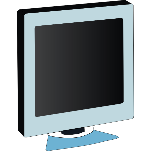 SVG LCD monitor vector clip art