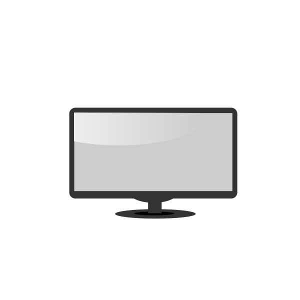 SVG LCD monitor vector drawing