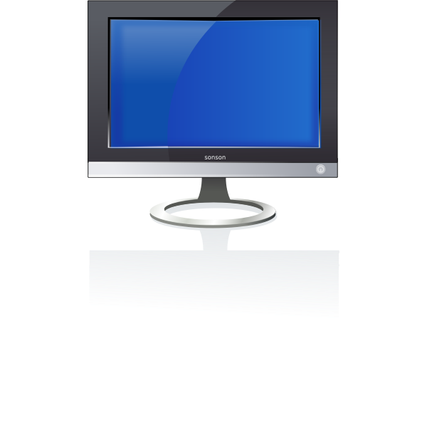 SVG LCD monitor vector drawing