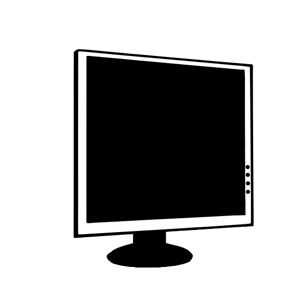 SVG LCD monitor vector image