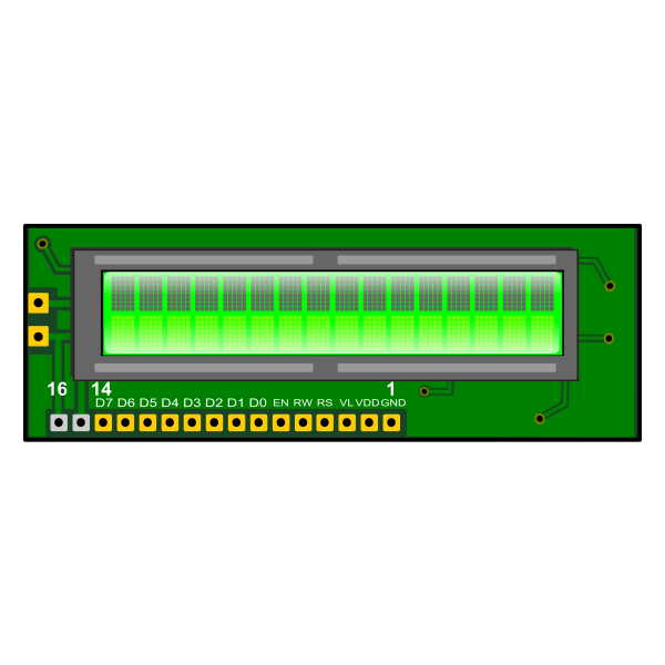 SVG LCD on a PCB