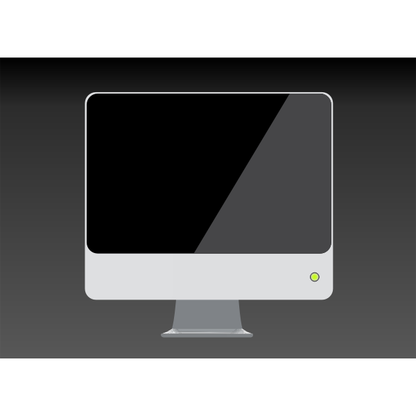 SVG LCD screen on grey background vector image
