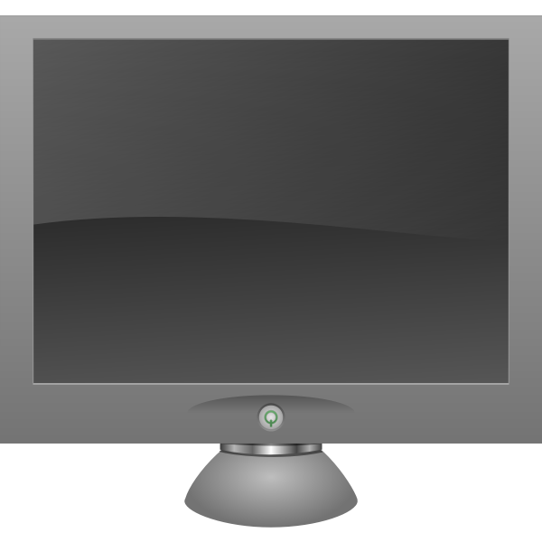 SVG LCD screen with shadow vector graphics